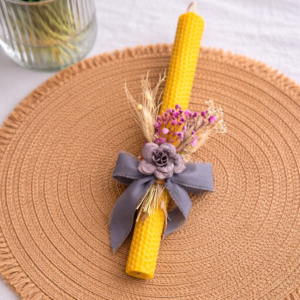 ΧΕΙΡΟΠΟΙΗΤΗ ΠΑΣΧΑΛΙΝΗ ΛΑΜΠΑΔΑ ΑΠΟ ΦΥΣΙΚΟ ΚΕΡΙ ΜΕΛΙΣΣΑΣ