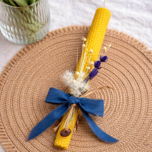 ΧΕΙΡΟΠΟΙΗΤΗ ΠΑΣΧΑΛΙΝΗ ΛΑΜΠΑΔΑ ΑΠΟ ΦΥΣΙΚΟ ΚΕΡΙ ΜΕΛΙΣΣΑΣ