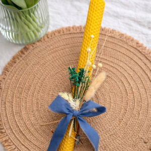 ΧΕΙΡΟΠΟΙΗΤΗ ΠΑΣΧΑΛΙΝΗ ΛΑΜΠΑΔΑ ΑΠΟ ΦΥΣΙΚΟ ΚΕΡΙ ΜΕΛΙΣΣΑΣ