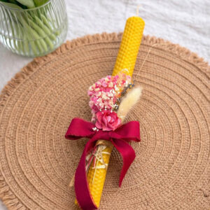 ΧΕΙΡΟΠΟΙΗΤΗ ΠΑΣΧΑΛΙΝΗ ΛΑΜΠΑΔΑ ΑΠΟ ΦΥΣΙΚΟ ΚΕΡΙ ΜΕΛΙΣΣΑΣ