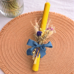 ΧΕΙΡΟΠΟΙΗΤΗ ΠΑΣΧΑΛΙΝΗ ΛΑΜΠΑΔΑ ΑΠΟ ΦΥΣΙΚΟ ΚΕΡΙ ΜΕΛΙΣΣΑΣ