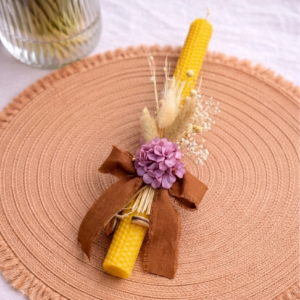 ΧΕΙΡΟΠΟΙΗΤΗ ΠΑΣΧΑΛΙΝΗ ΛΑΜΠΑΔΑ ΑΠΟ ΦΥΣΙΚΟ ΚΕΡΙ ΜΕΛΙΣΣΑΣ