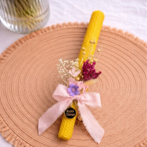 ΧΕΙΡΟΠΟΙΗΤΗ ΠΑΣΧΑΛΙΝΗ ΛΑΜΠΑΔΑ ΑΠΟ ΦΥΣΙΚΟ ΚΕΡΙ ΜΕΛΙΣΣΑΣ